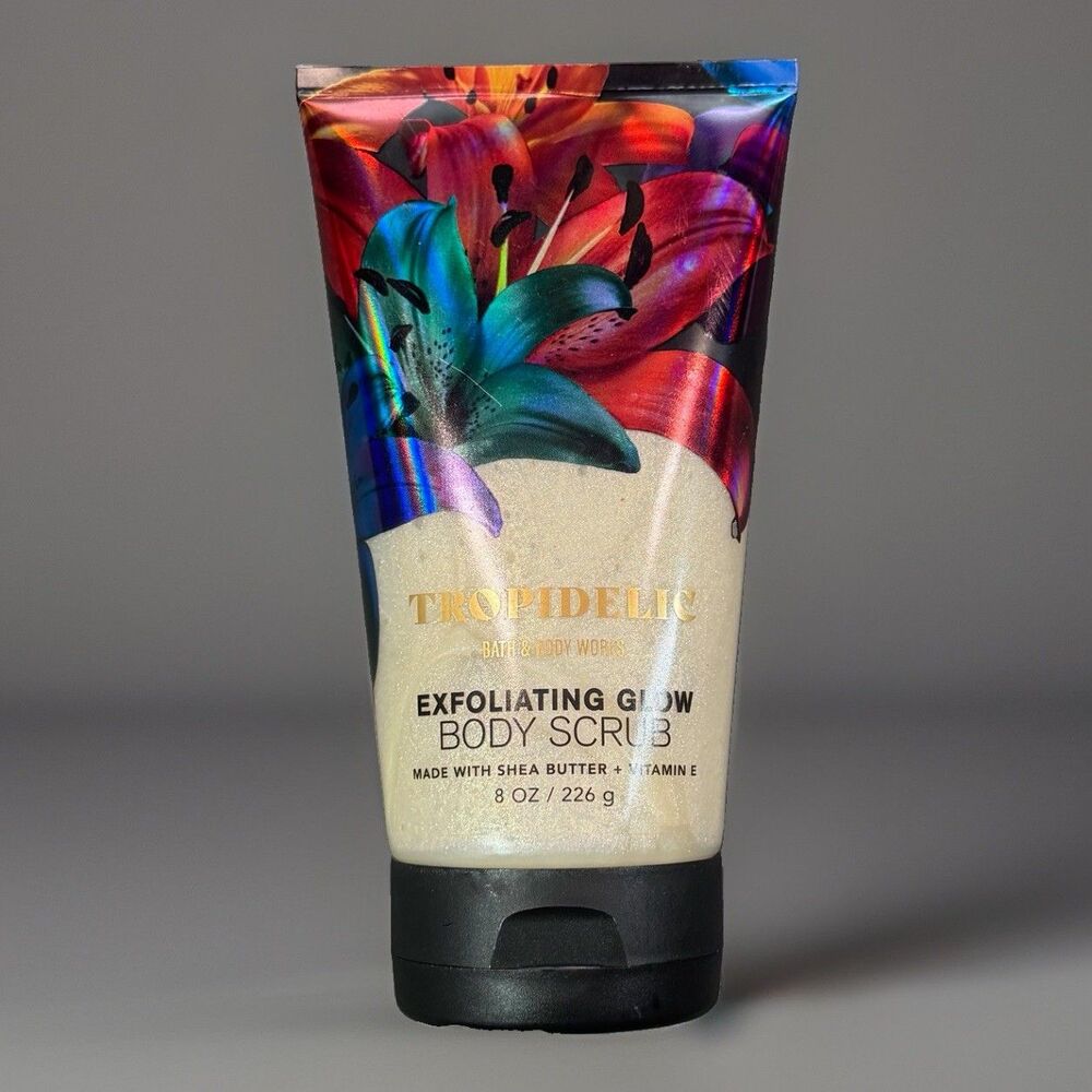 New Bath & Body Works Tropidelic Exfoliating Glow Body Scrub 8 oz- Rare